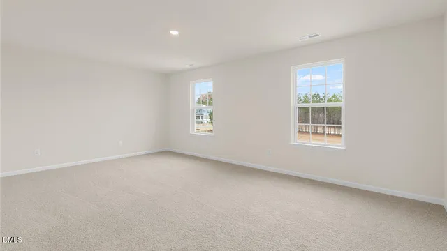 an empty room with an entryway