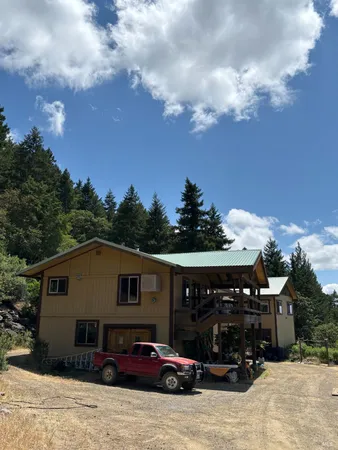 a car parked in front of the house