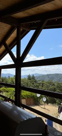 a view of a ocean from a window