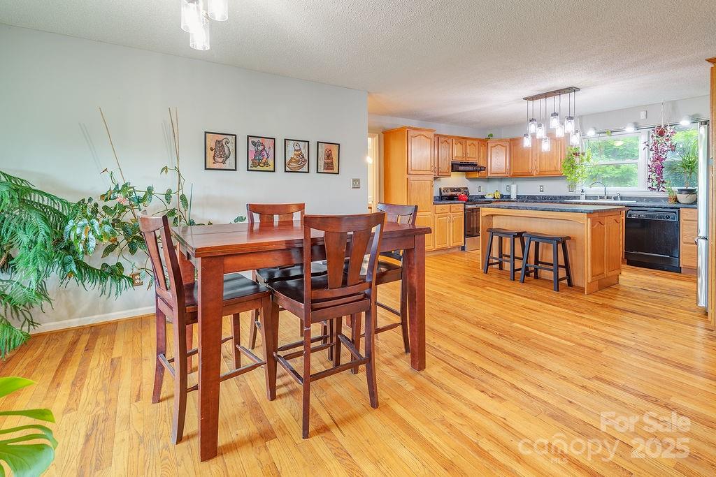 908 Newfound Road Leicester, NC 28748 - Photo 20 of 46 a dining room with furniture and wooden floor