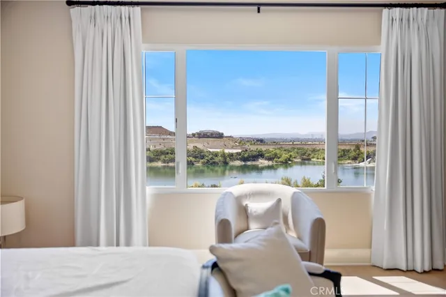 a view of lake with mountain