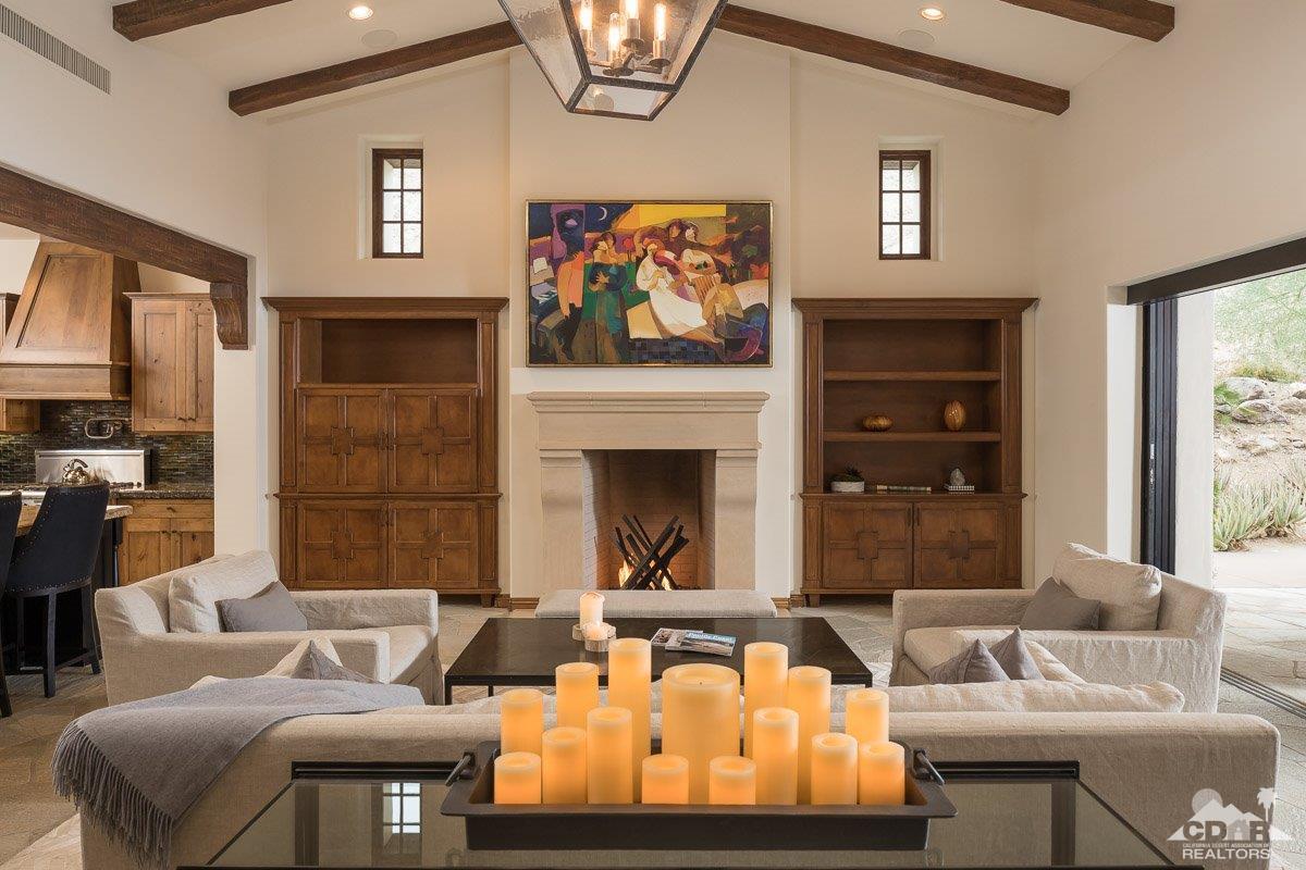 1 Santa Rosa Mountain Lane Rancho Mirage, CA 92270 - Photo 5 of 23 a living room with furniture and a fireplace