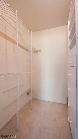 a view of empty room with fireplace and wooden floor