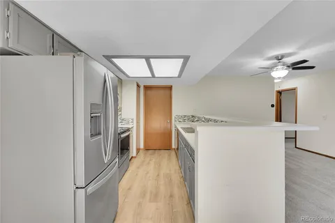a view of hallway with washer and dryer
