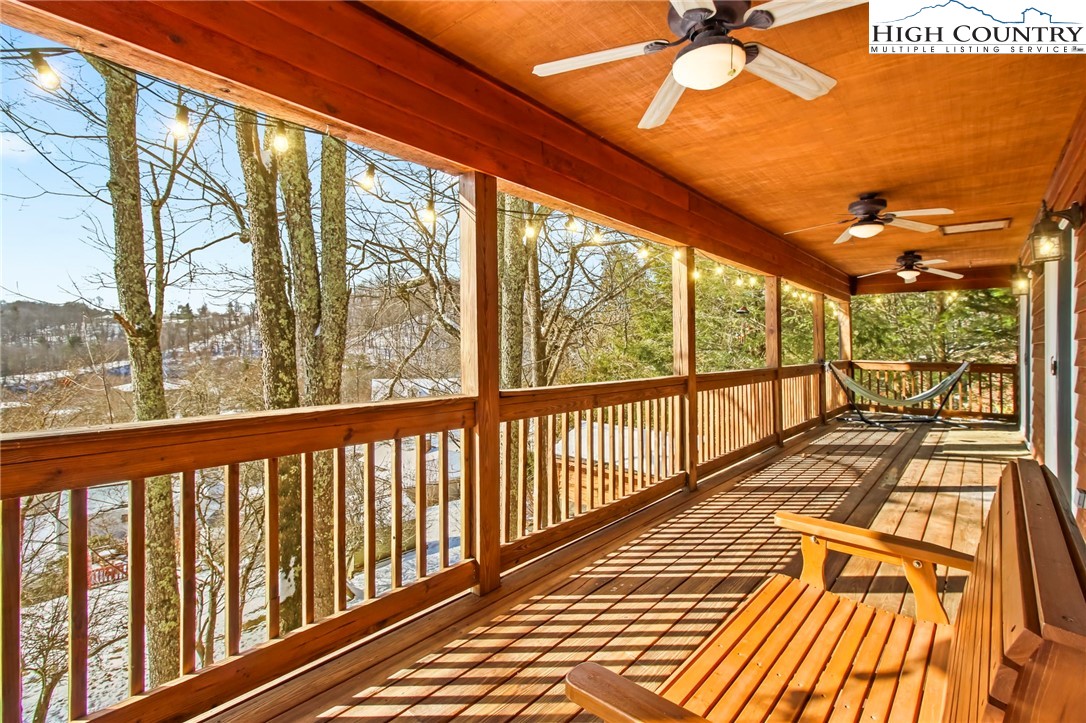 282 Charles Street Boone, NC 28607 - Photo 21 of 47 a view of a balcony with wooden floor
