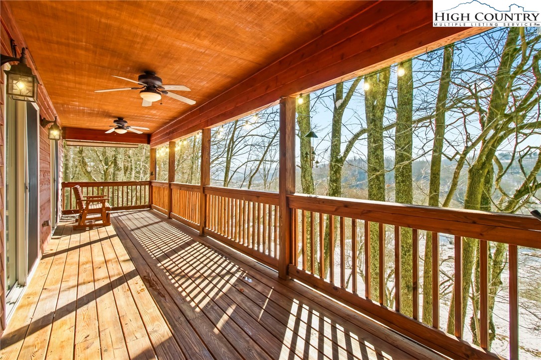 282 Charles Street Boone, NC 28607 - Photo 22 of 47 a view of balcony with wooden floor