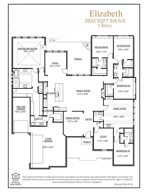 2034 Wilson Street Howe, TX 75459 - Photo 3 of 3 Floor Plan 8-3-2026