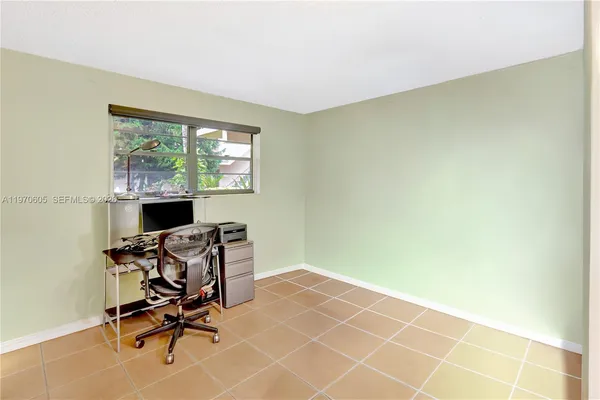 a view of workspace with a window