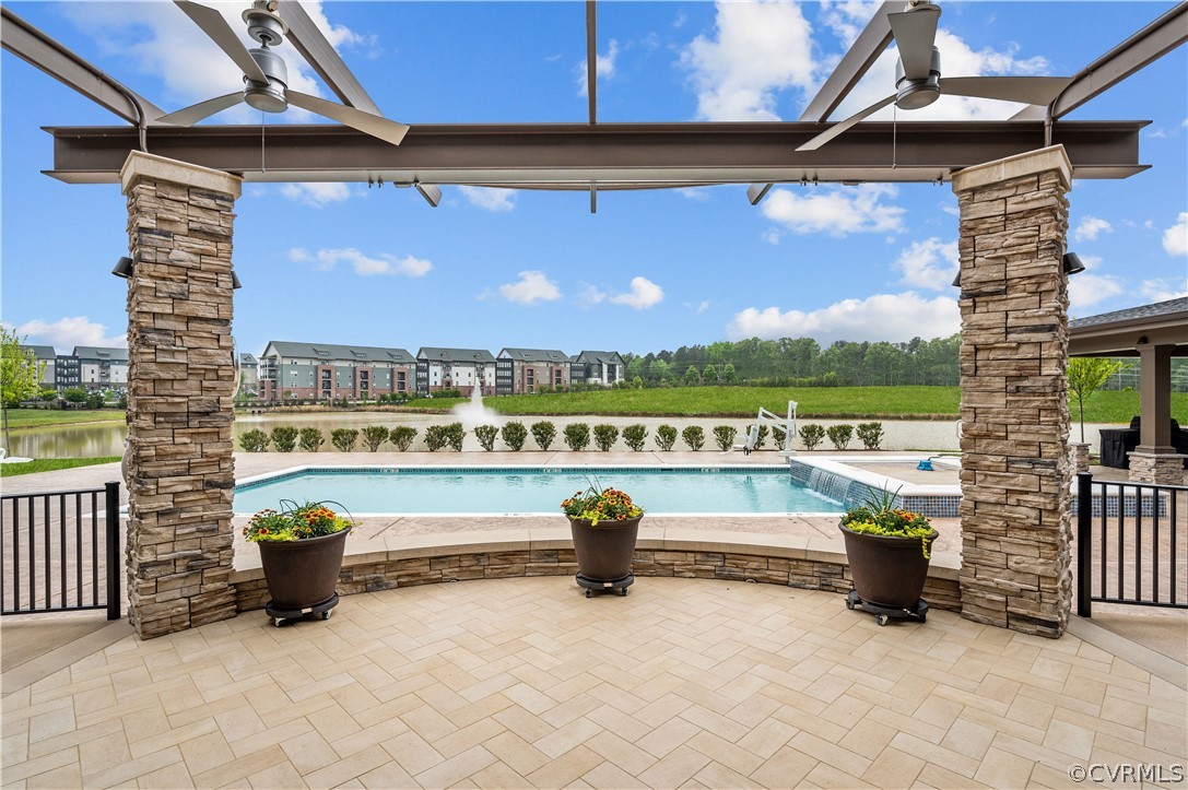 6601 Citory Way, Unit 305 Moseley, VA 23120 - Photo 23 of 23 a view of a roof deck with a barbeque and potted plants