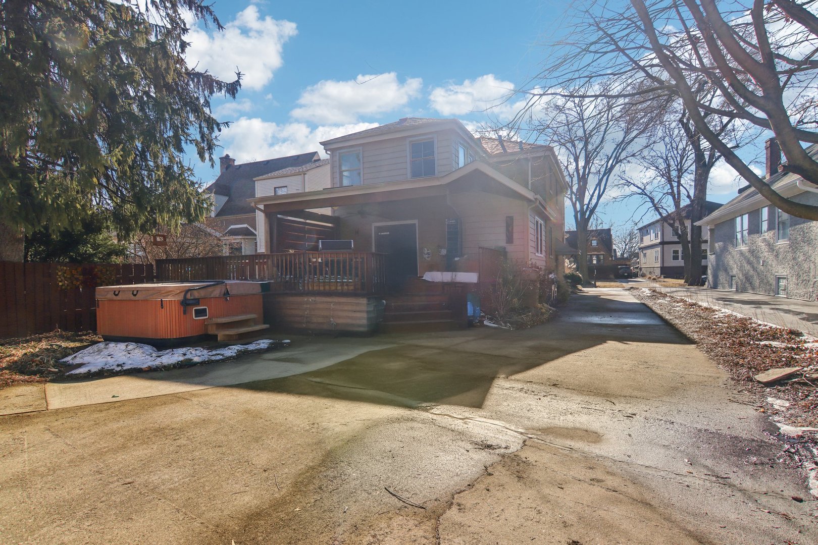 38 Northgate Road Riverside, IL 60546 - Photo 40 of 52 a view of a house with a snow in the yard