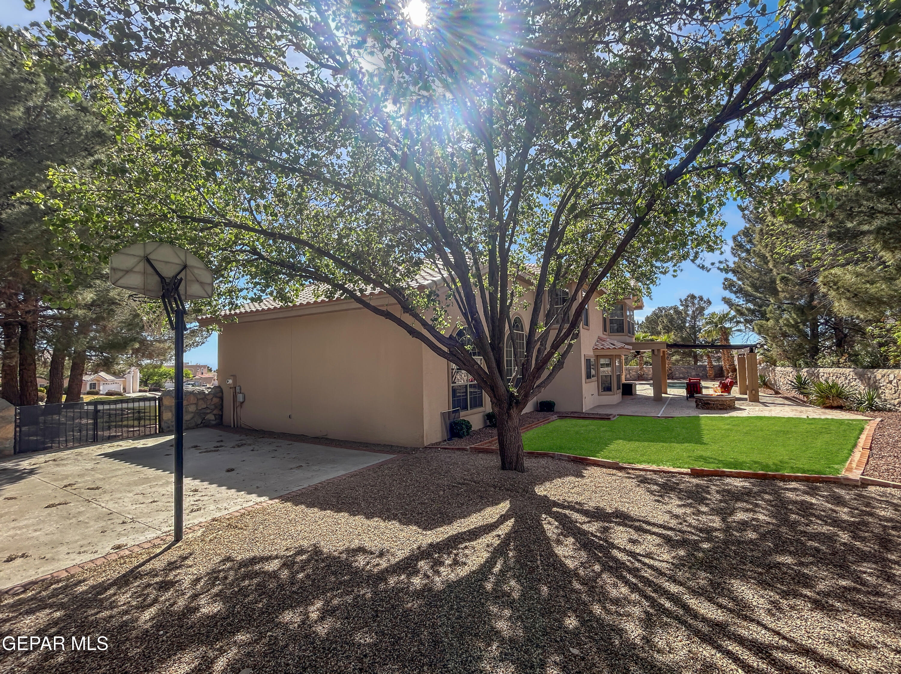 1109 Noble Ridge Way El Paso, TX 79912 - Photo 60 of 73 Basketball Half Court on side of house