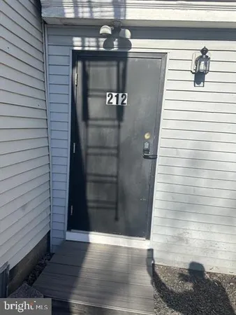 a view of wooden door