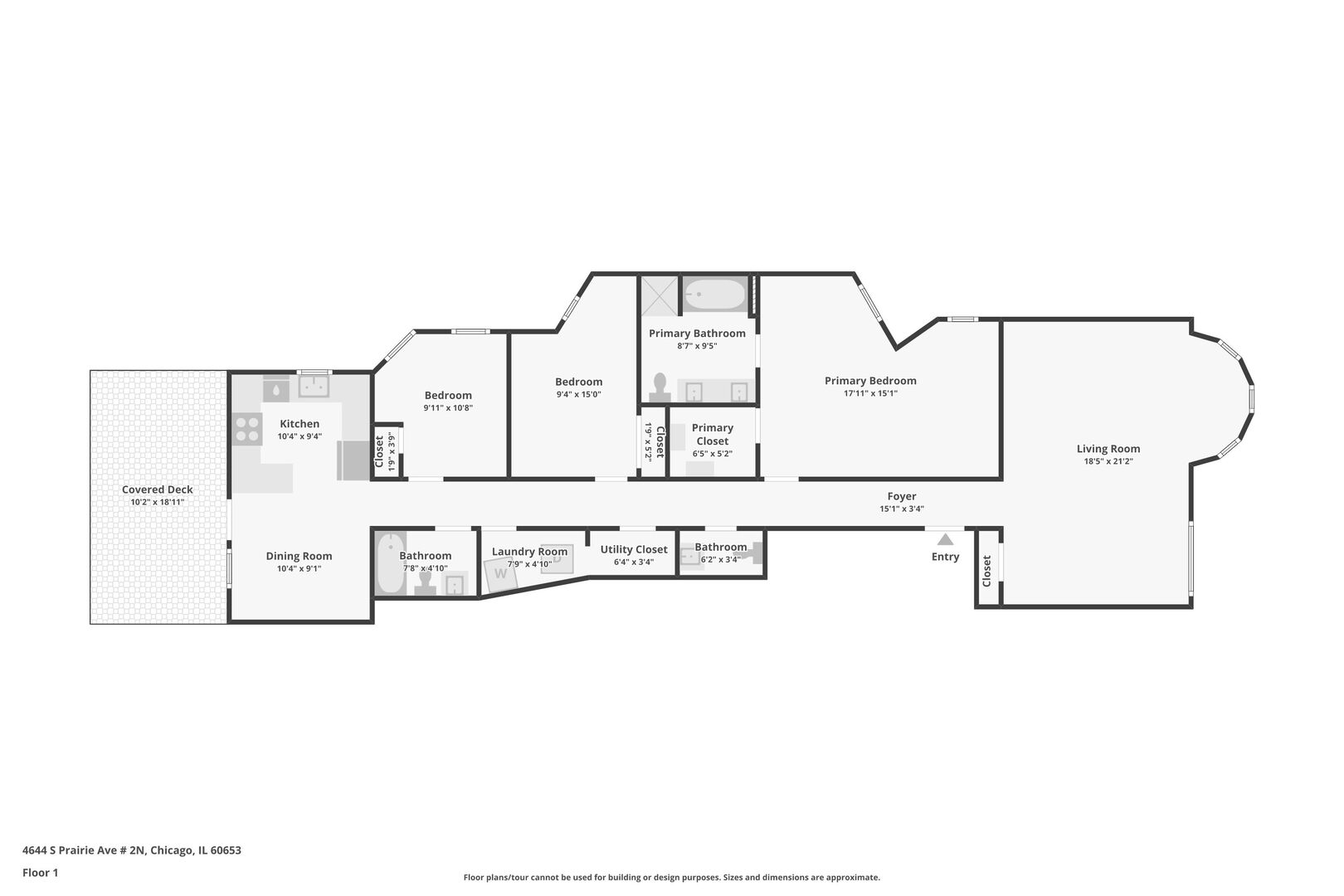 4644 South Prairie Avenue, Unit 2N Chicago, IL 60653 - Photo 25 of 25 a picture of a floor plan