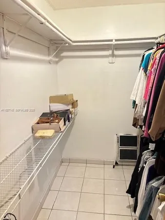 a view of a room with racks