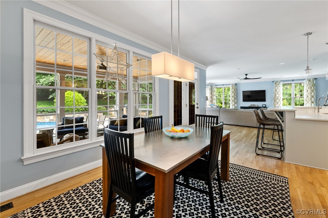 14149 Riverdowns S Drive Midlothian, VA 23113 - Photo 13 of 48 Dining room with wood finished floors, a ceiling f