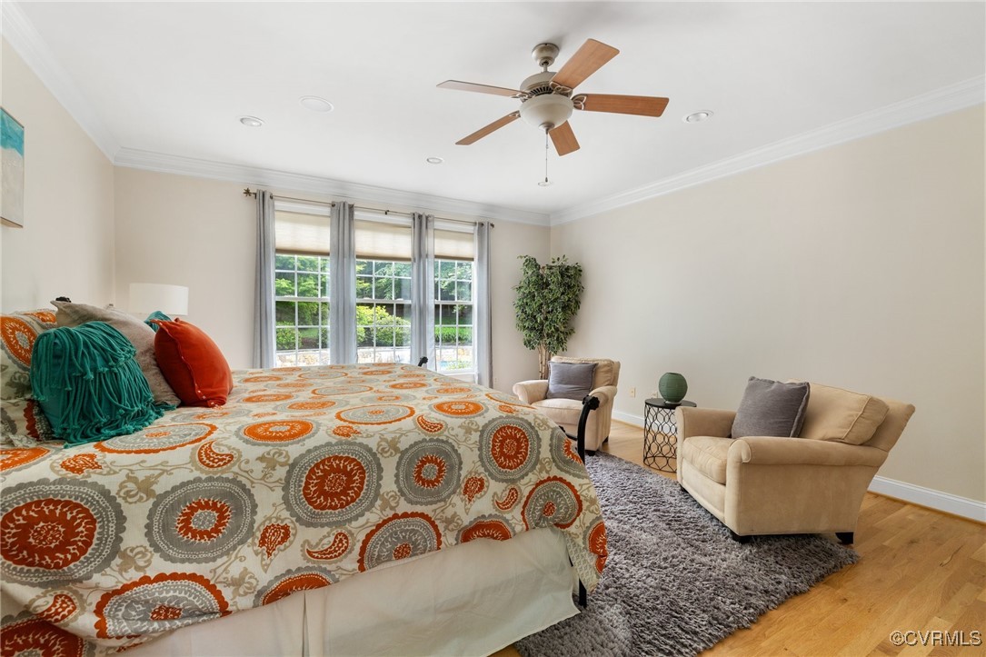 14149 Riverdowns S Drive Midlothian, VA 23113 - Photo 20 of 48 Bedroom featuring wood finished floors, crown mold