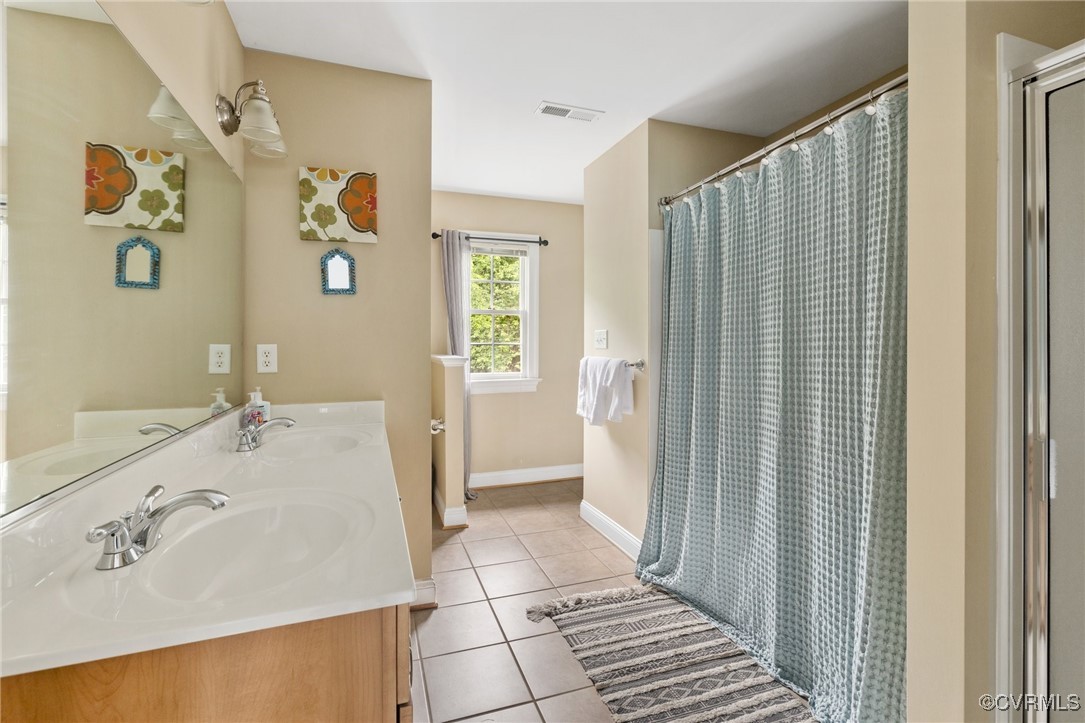 14149 Riverdowns S Drive Midlothian, VA 23113 - Photo 30 of 48 Bathroom featuring tile patterned floors, double v