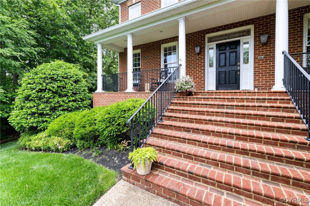 14149 Riverdowns S Drive Midlothian, VA 23113 - Photo 4 of 48 Property entrance featuring brick siding and a por
