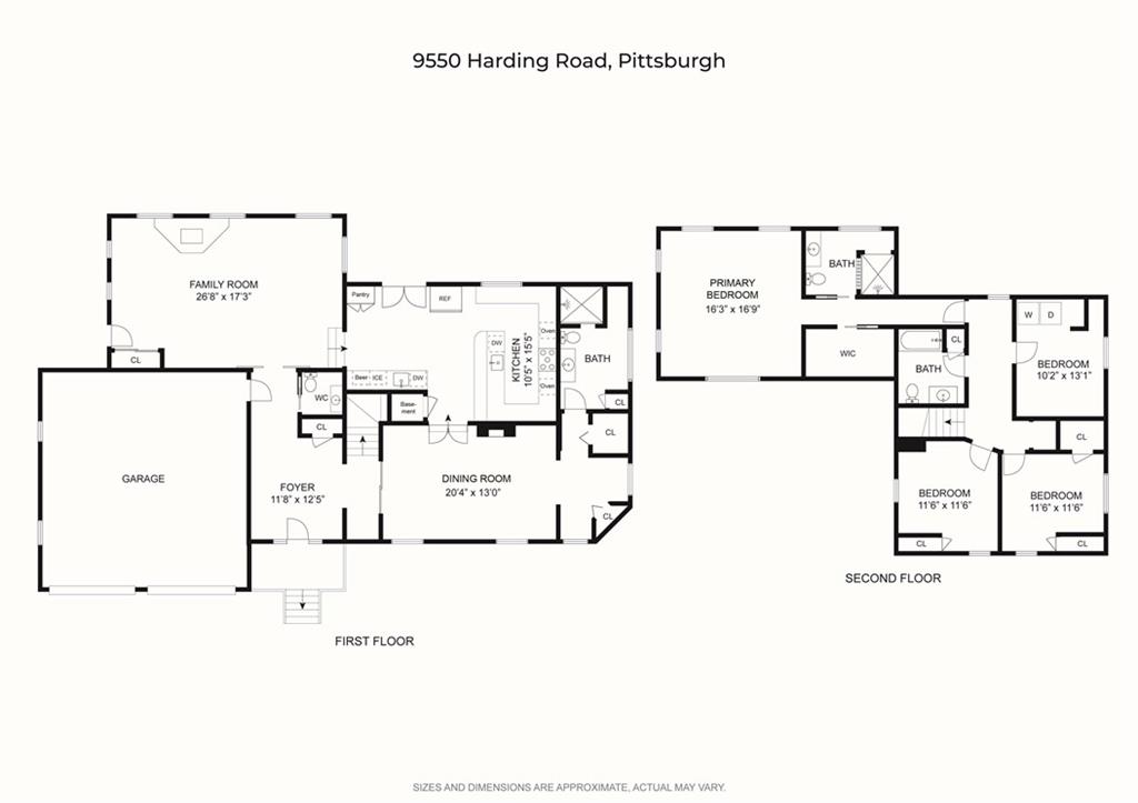 9550 Harding Road Pittsburgh, PA 15237 - Photo 4 of 44 a picture of a floor plan