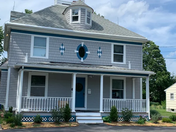 a front view of a house