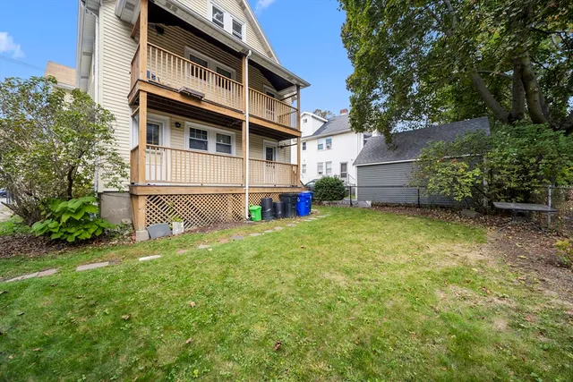 a view of a building with a street