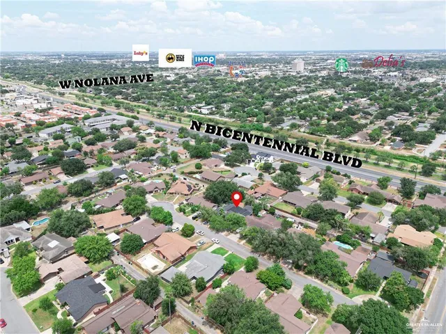 a view of city and mountain