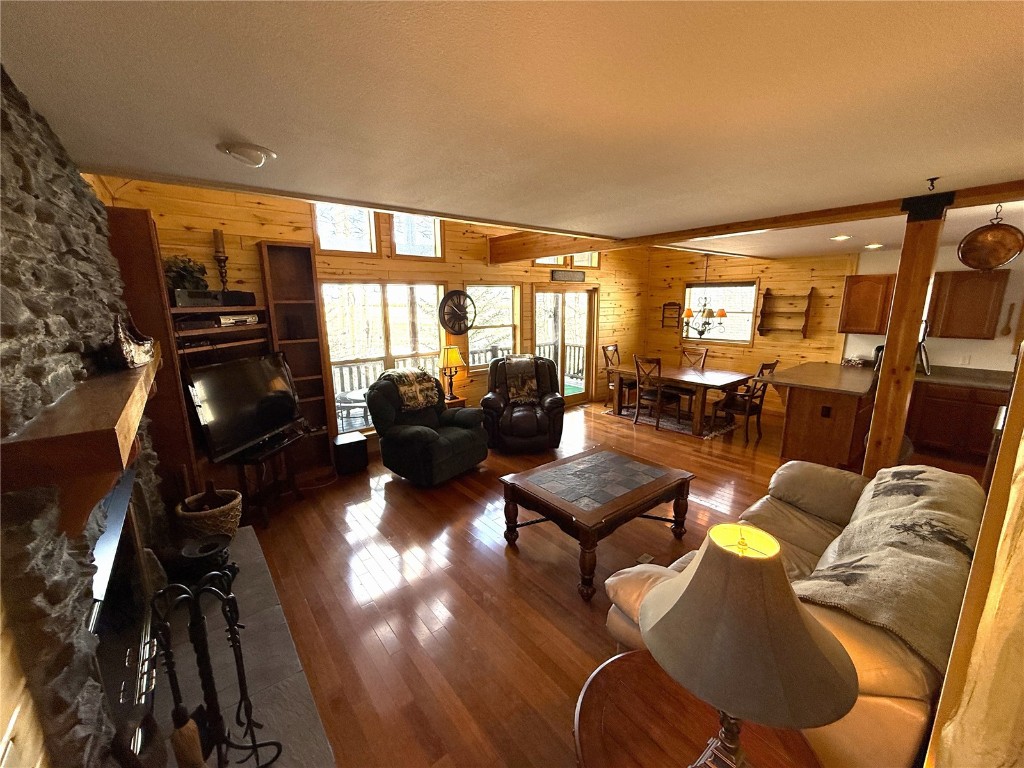 1387 High Creek Road Fairplay, CO 80440 - Photo 10 of 47 a living room with furniture floor to ceiling window and a table