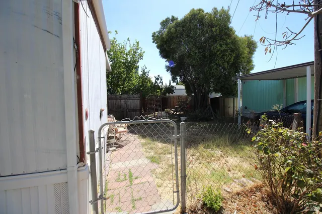 a view of a backyard