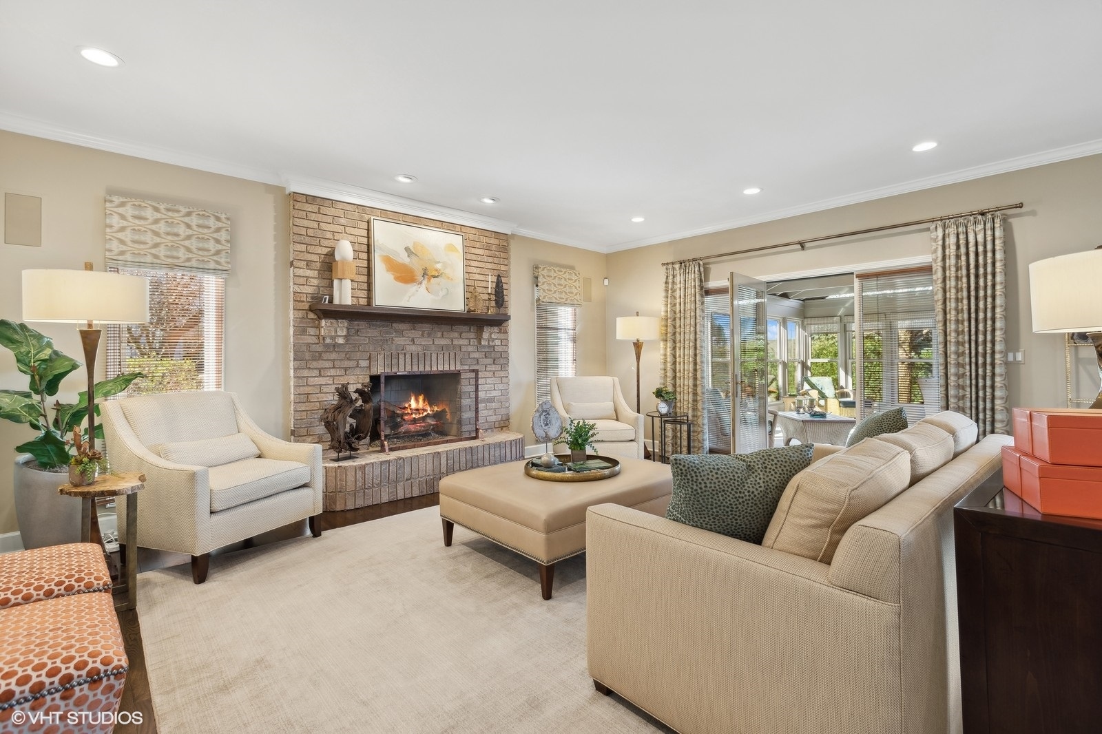 321 Ridge Lane Lake In The Hills, IL 60156 - Photo 14 of 46 a living room with furniture and a fireplace