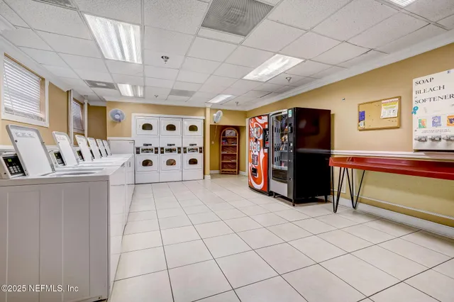 a view of a building with a street