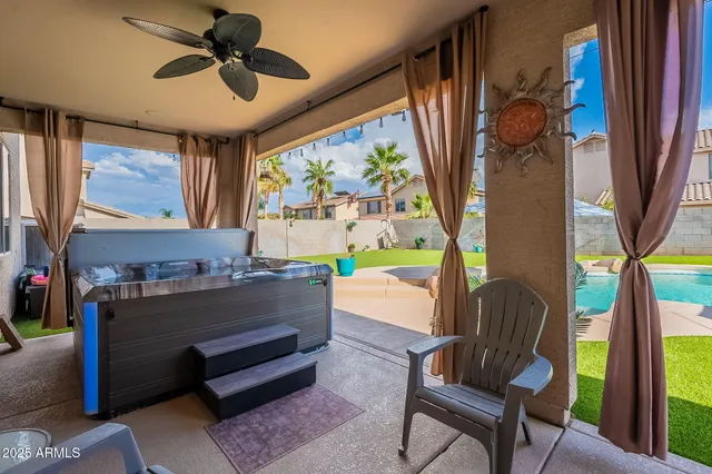 a room with furniture and a window