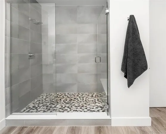 a view of bathroom with a shower