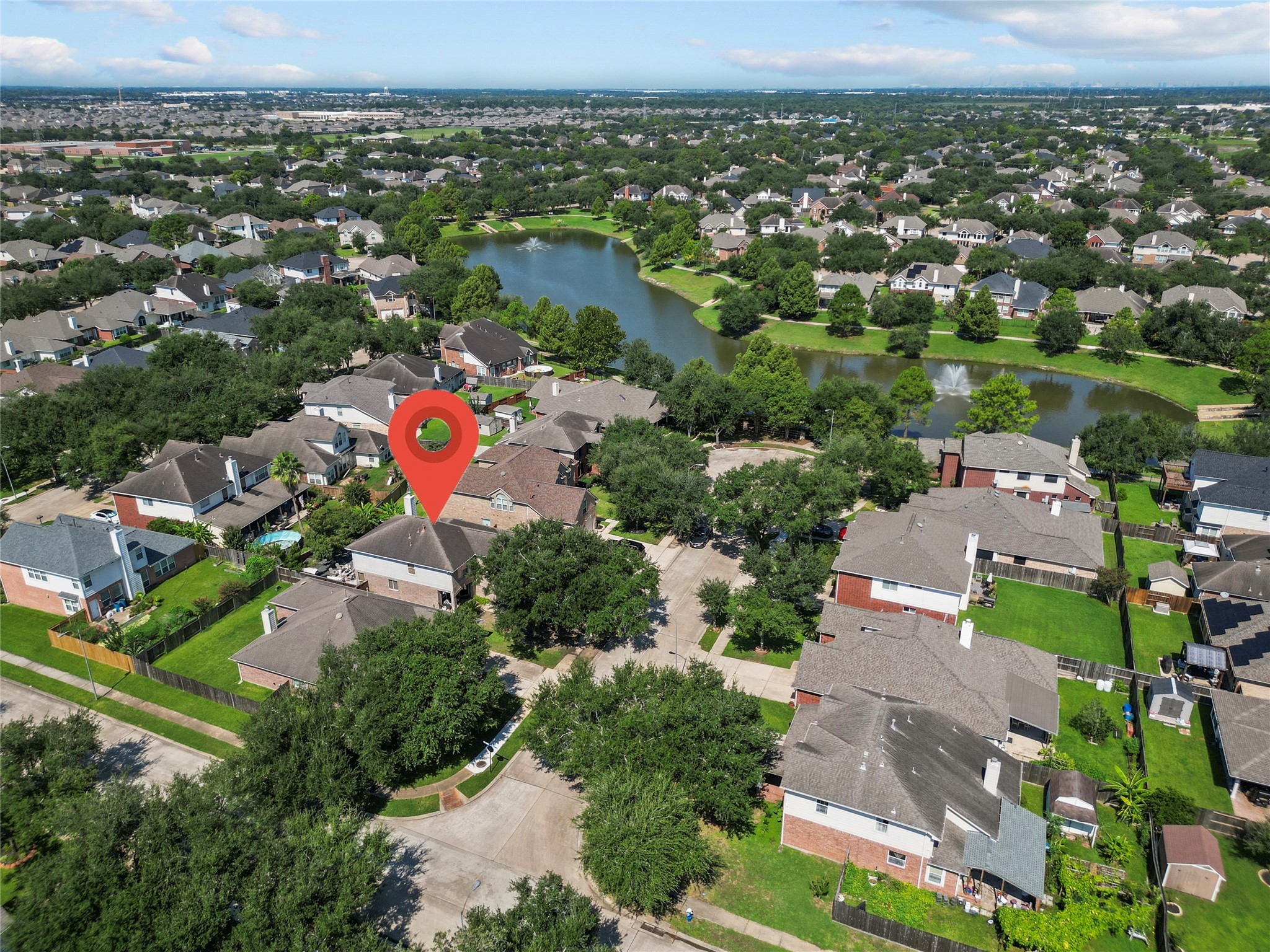 11514 Senna Ledge Court Houston, TX 77089 - Photo 45 of 48 an aerial view of residential houses with outdoor space and trees