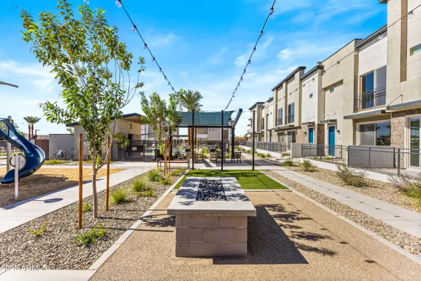 a view of a street with houses