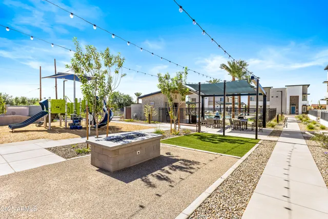 a city street lined with tall buildings