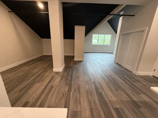 a view interior of the house with wooden floor