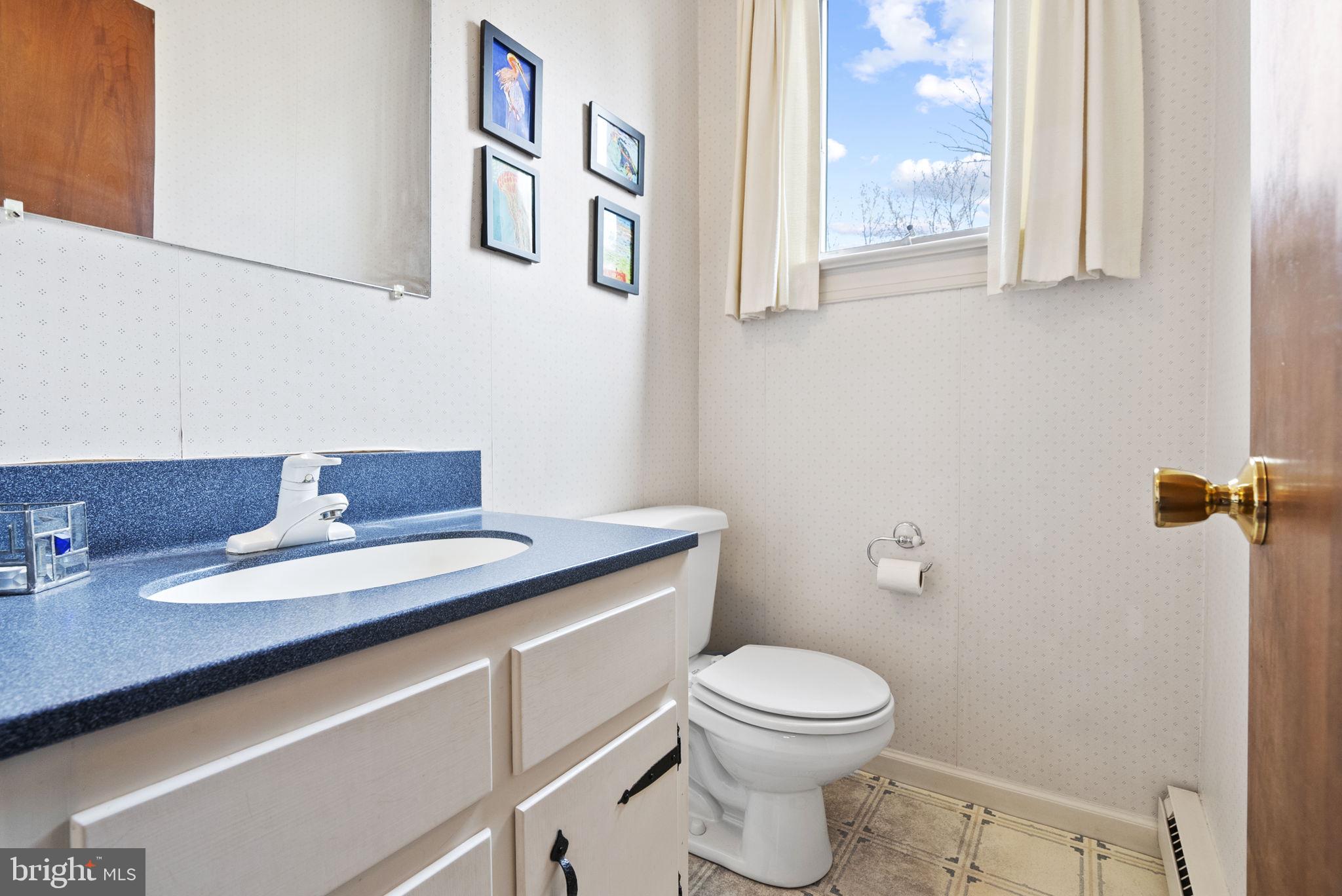 222 Brookside Circle Harleysville, PA 19438 - Photo 16 of 34 a bathroom with a toilet a sink and mirror