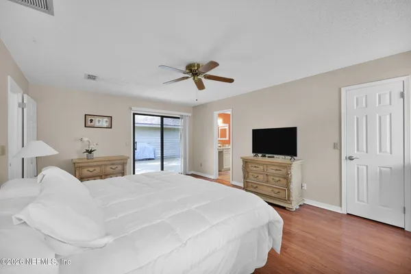 a view of a garden with a tree