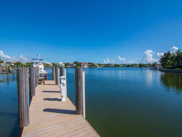 a view of a lake with outside space