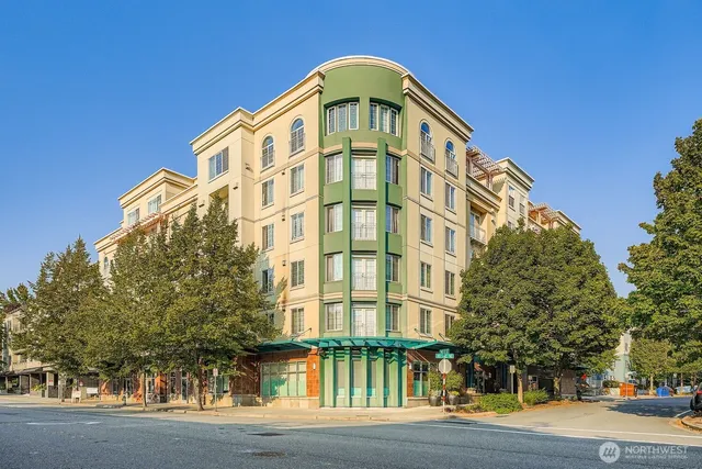 a view of a tall building