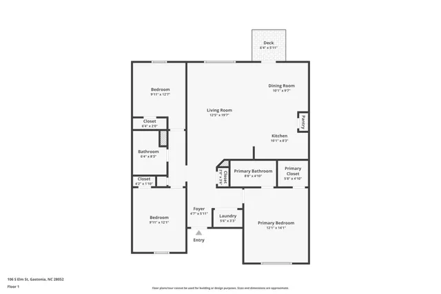 $1,850 | 106 South Elm Street, Gastonia, NC 28052