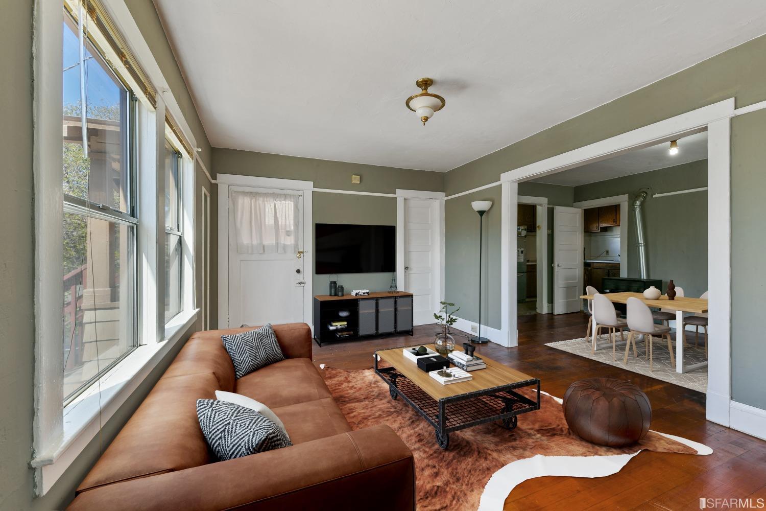 2437 Acton Street Berkeley, CA 94702 - Photo 3 of 36 Living / dining area - Virtually staged