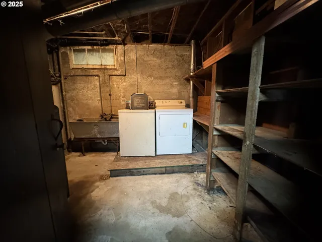 a view of storage and utility room