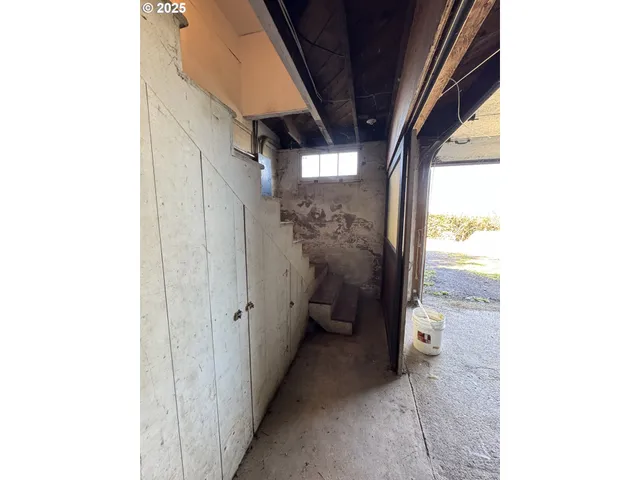 a view of a storage room