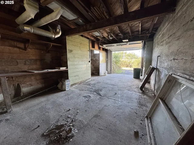 a view of balcony with wooden floor and fence