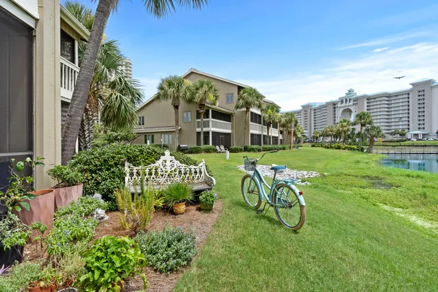 a view of a lake with a city