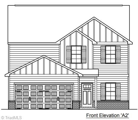 409 Pinnacle Drive Randleman, NC 27317 - Photo 2 of 25 front elevation of "Bellemont A2"