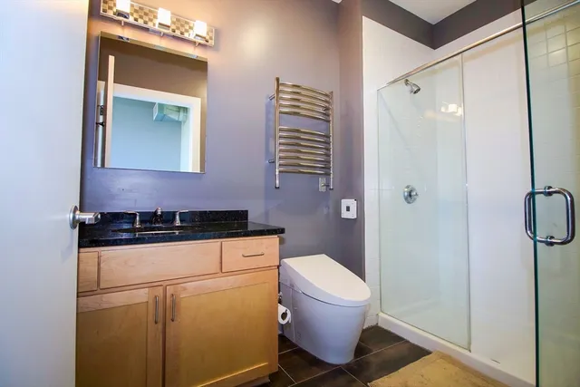 a front view of a building with a entrance door