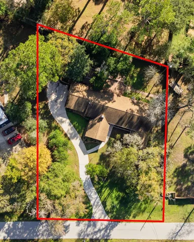 an outdoor space with garden view