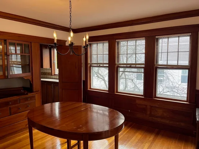 a workspace with furniture and window